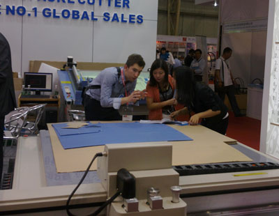 cutting machine on exhibition